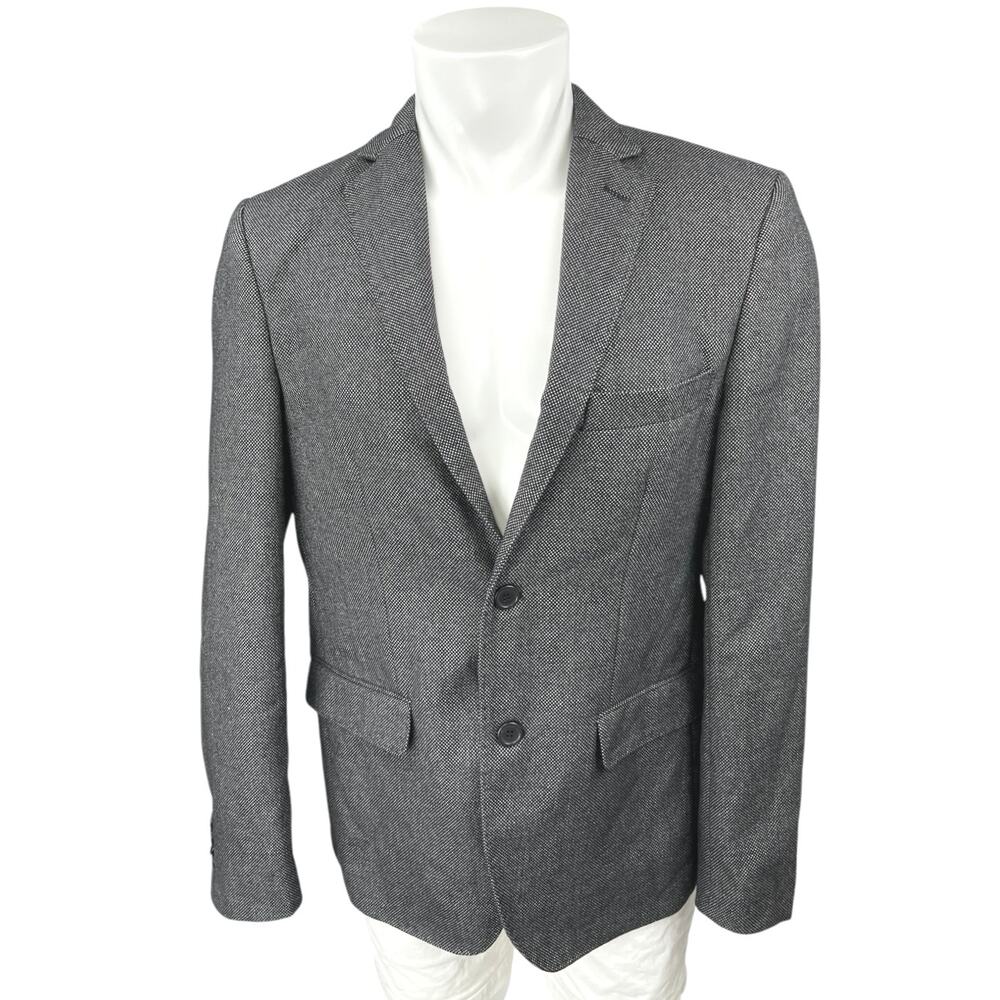 Doppelganger Roma Men's Gray Long Sleeve Button Sports Coat Blazer Jacket 42 US